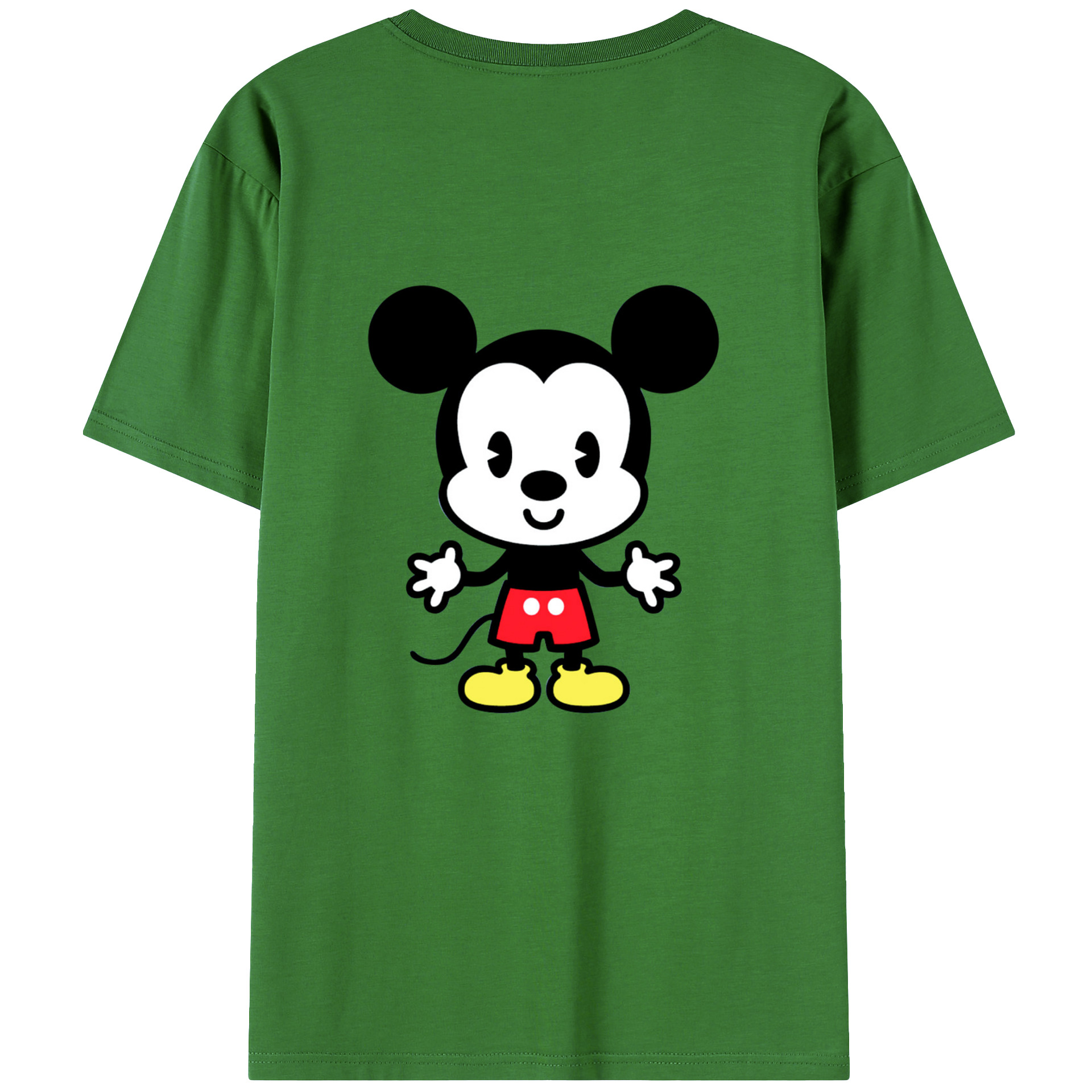 （画像用） ミッキーマウス Mickey Mouse レディース半袖Tシャツ(バックプリント)